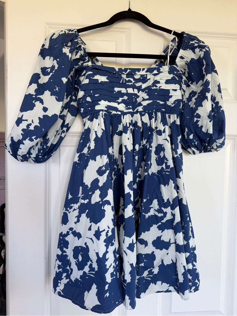 Abercrombie & Fitch Emerson Puff-Sleeve Square-Neck Mini Dress